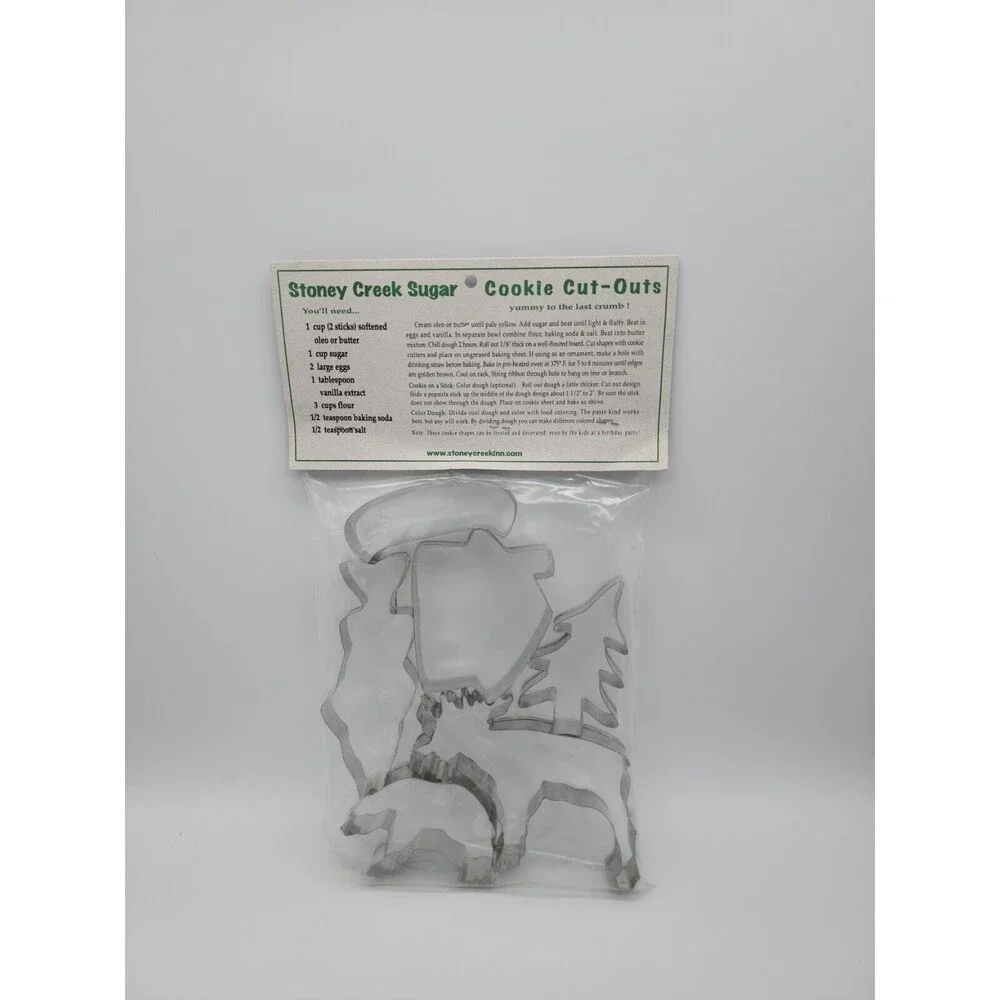 Stoney Creek Cookie Cutters Metal Set of 6 HS337 & Recipe Wildlife Outdoor